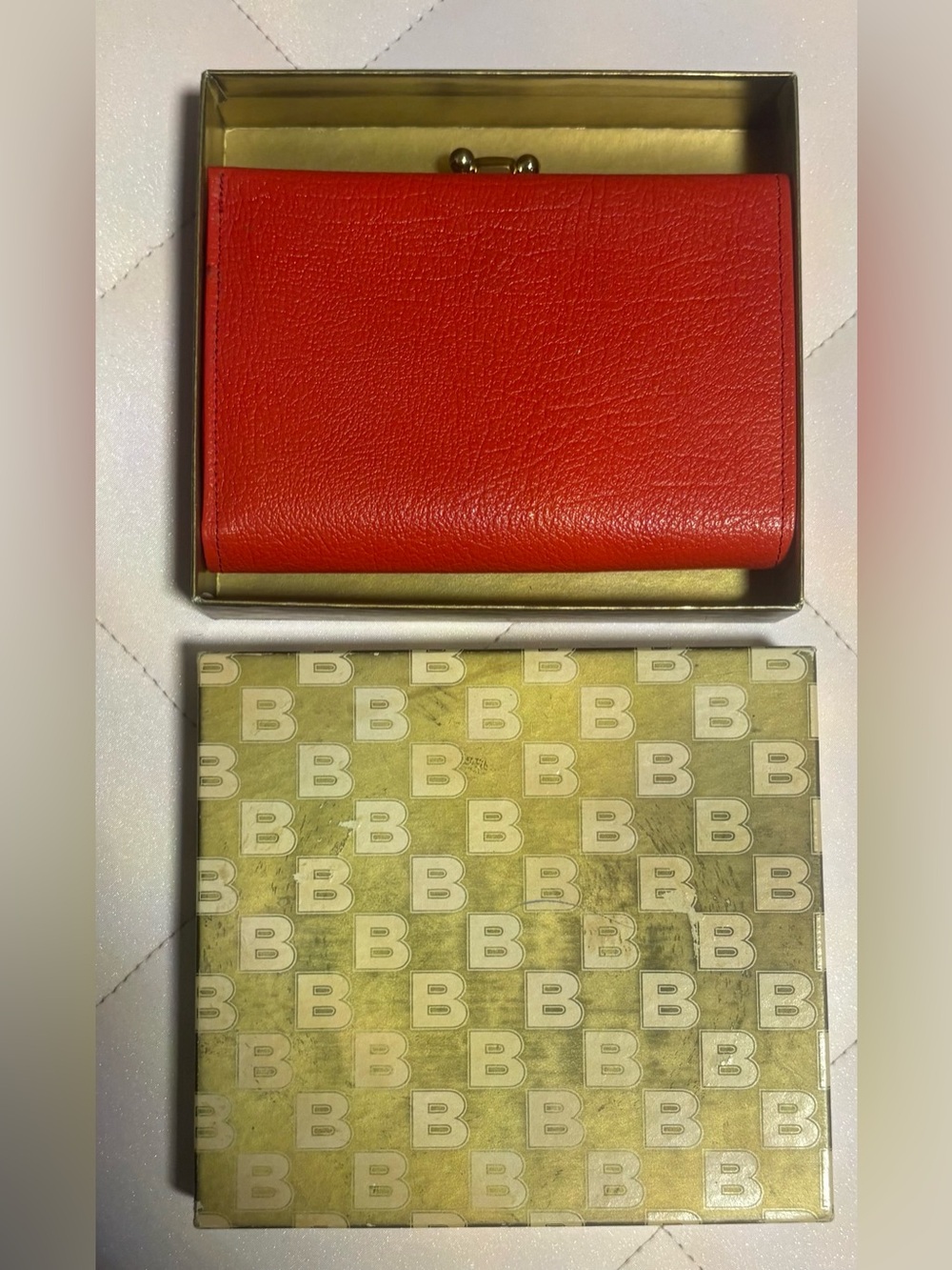 Vintage VTG Lady Buxton Red Pebbled Genuine Leather Kiss Lock Clutch Wallet - Picture 9 of 9